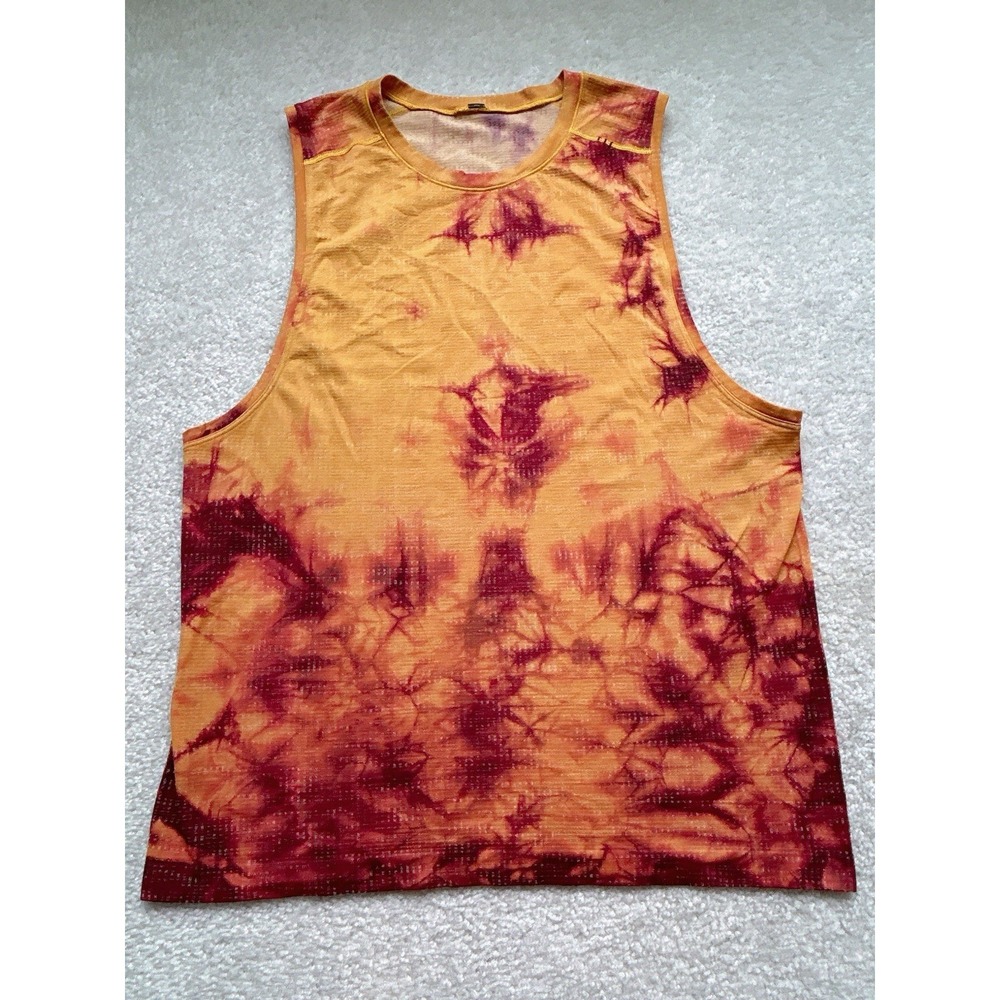 Lululemon Disconnect Marble Dye Soleil Wine Metal Vent Tech Sleeveless Tank L
